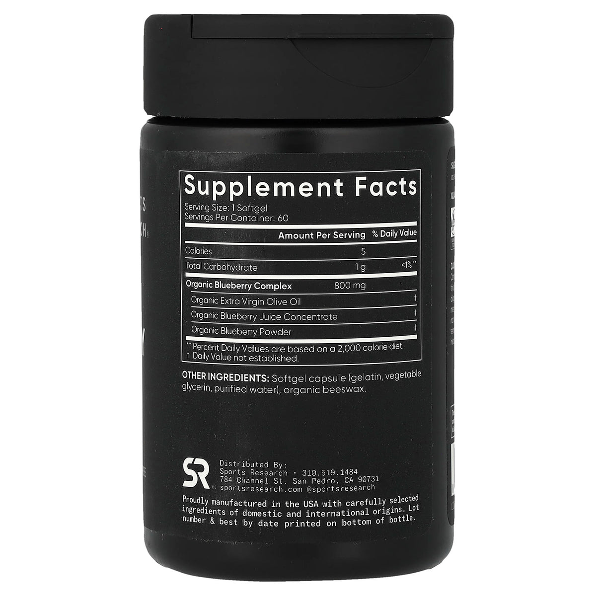 Sports Research Blueberry Fruit Complex, 60 Softgels — alternate product view
