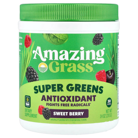 Amazing Grass Super Greens Antioxidant, Sweet Berry, 210 g (7.4 oz)