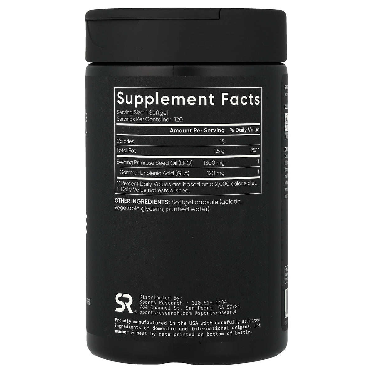 Sports Research Evening Primrose, 120 Softgels - view 2