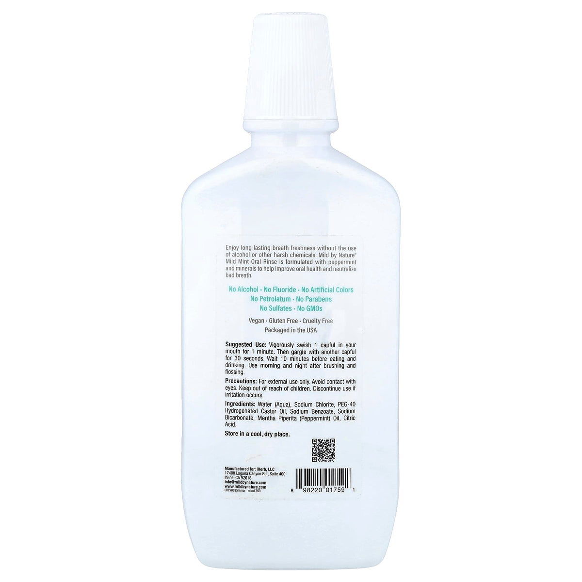 Mild By Nature Fresh Breath Oral Rinse, No Alcohol, Mild Mint, 473 ml (16 fl oz) - view 2
