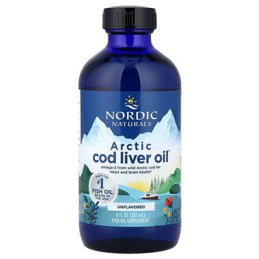Nordic Naturals Arctic Cod Liver Oil, Unflavoured, 1,060 mg, 237 ml (8 fl oz)