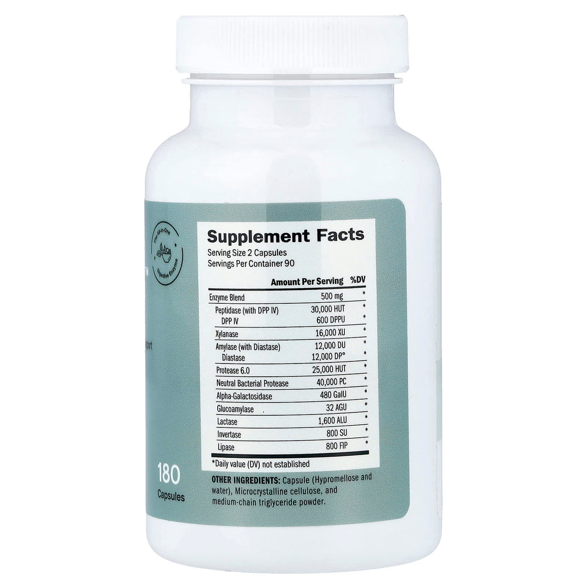 Houston Enzymes TriEnza Digestive Enzyme Blend, 180 Capsules — alternate product view