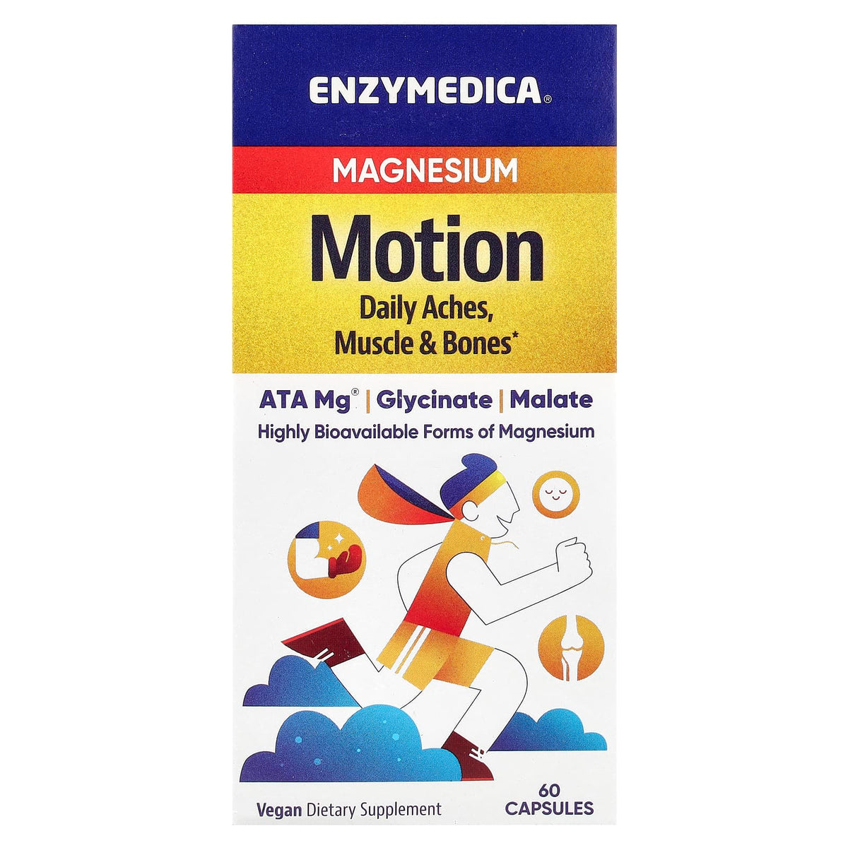 Enzymedica Magnesium Motion, 60 Capsules (350 mg per Capsule) — product view