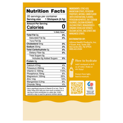 Ultima Replenisher Daily Electrolyte Drink Mix Lemonade 20 Stickpacks - view 2