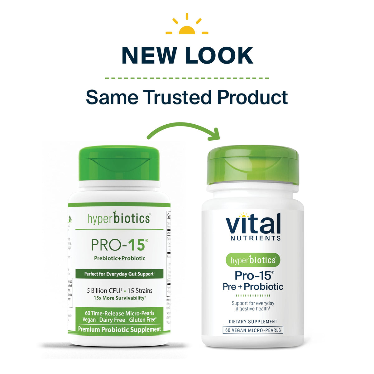 Vital Nutrients Hyperbiotics Pro-15 Pre + Probiotic, 60 Vegan Micro-Pearls - view 3