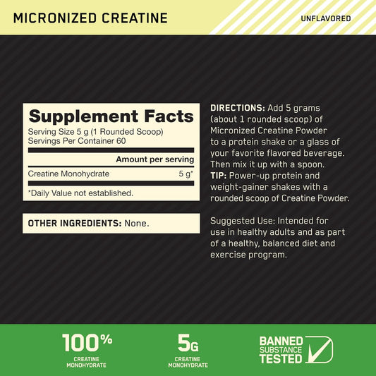 Optimum Nutrition Micronised Creatine Powder 300 g - view 2