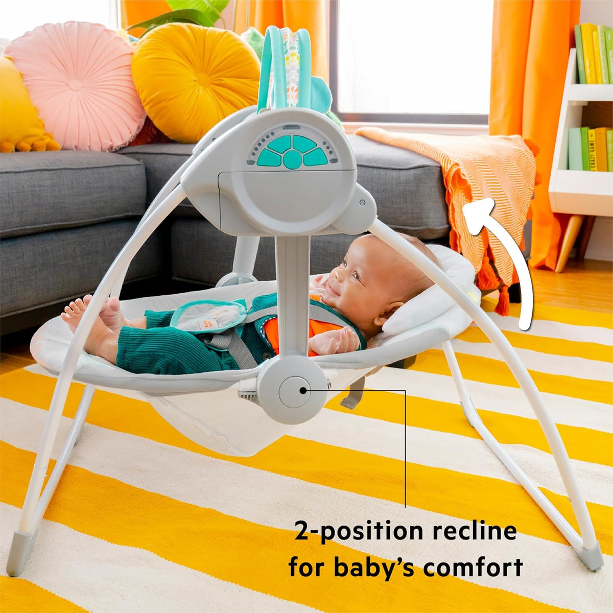 Bright Starts Whimsical Wild Portable Baby Swing, Newborn to 9 Months - view 5