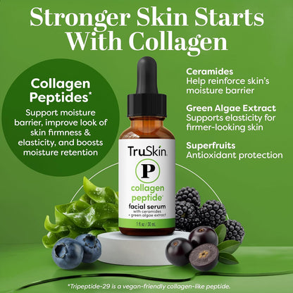 TruSkin Peptide Face Serum with Tripeptide-29 & Ceramides, 30 ml (1 fl oz) - view 2