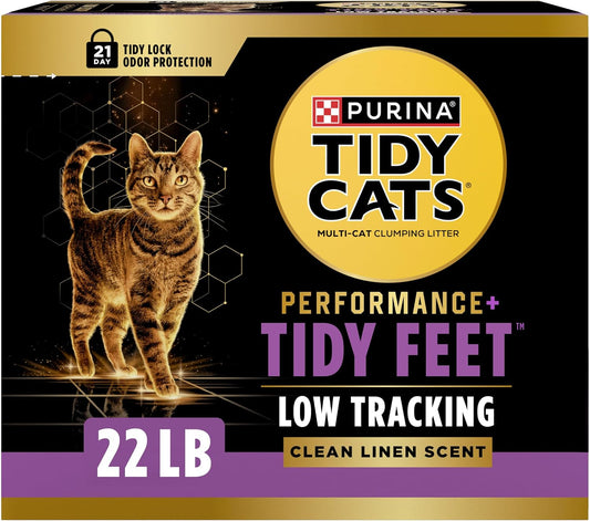 Purina Tidy Cats Performance Plus Tidy Feet Cat Litter, Scented, 22 lb Box