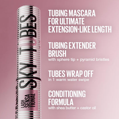Maybelline Lash Sensational Sky Tubes Mascara, Very Black, 1 Count - view 3