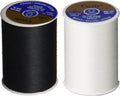 Coats & Clark Dual Duty All-Purpose Thread, Black and White, 2 x 400 Yard Spools