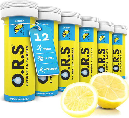 O.R.S Hydration Tablets, Natural Lemon Flavour, 72 Count