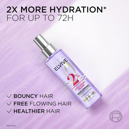 L'Oreal Paris Elvive Hyaluron Plump Replumping Hair Serum, 4.4 fl oz - view 5