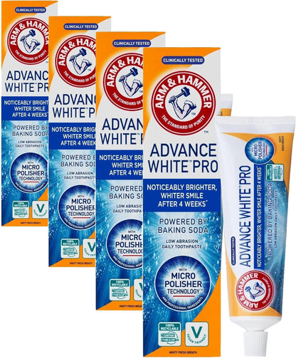Arm & Hammer Advance White Pro Toothpaste, 4 x 75 ml
