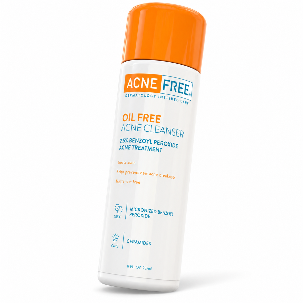 AcneFree Oil Free Acne Cleanser 2.5% Benzoyl Peroxide 8 fl oz