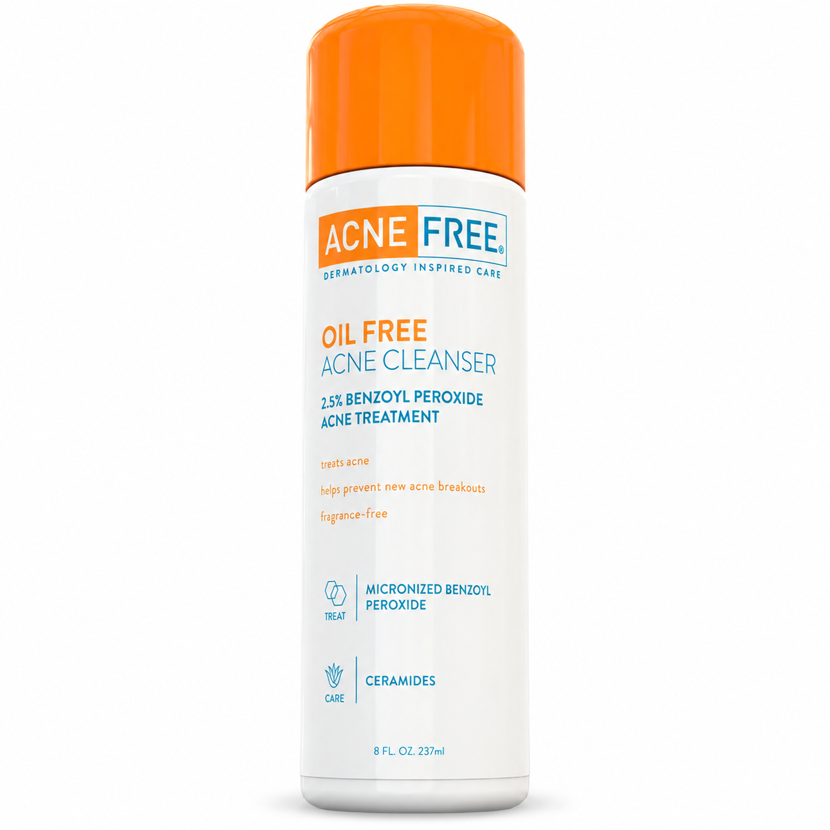 AcneFree Oil Free Acne Cleanser 2.5% Benzoyl Peroxide 8 fl oz