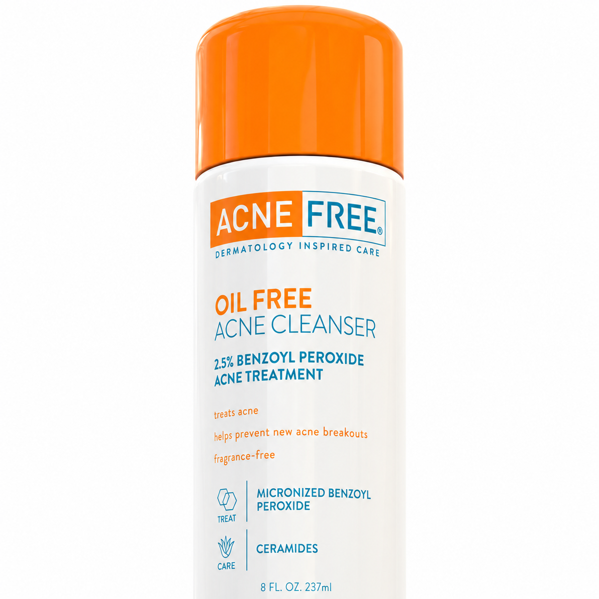 AcneFree Oil Free Acne Cleanser 2.5% Benzoyl Peroxide 8 fl oz
