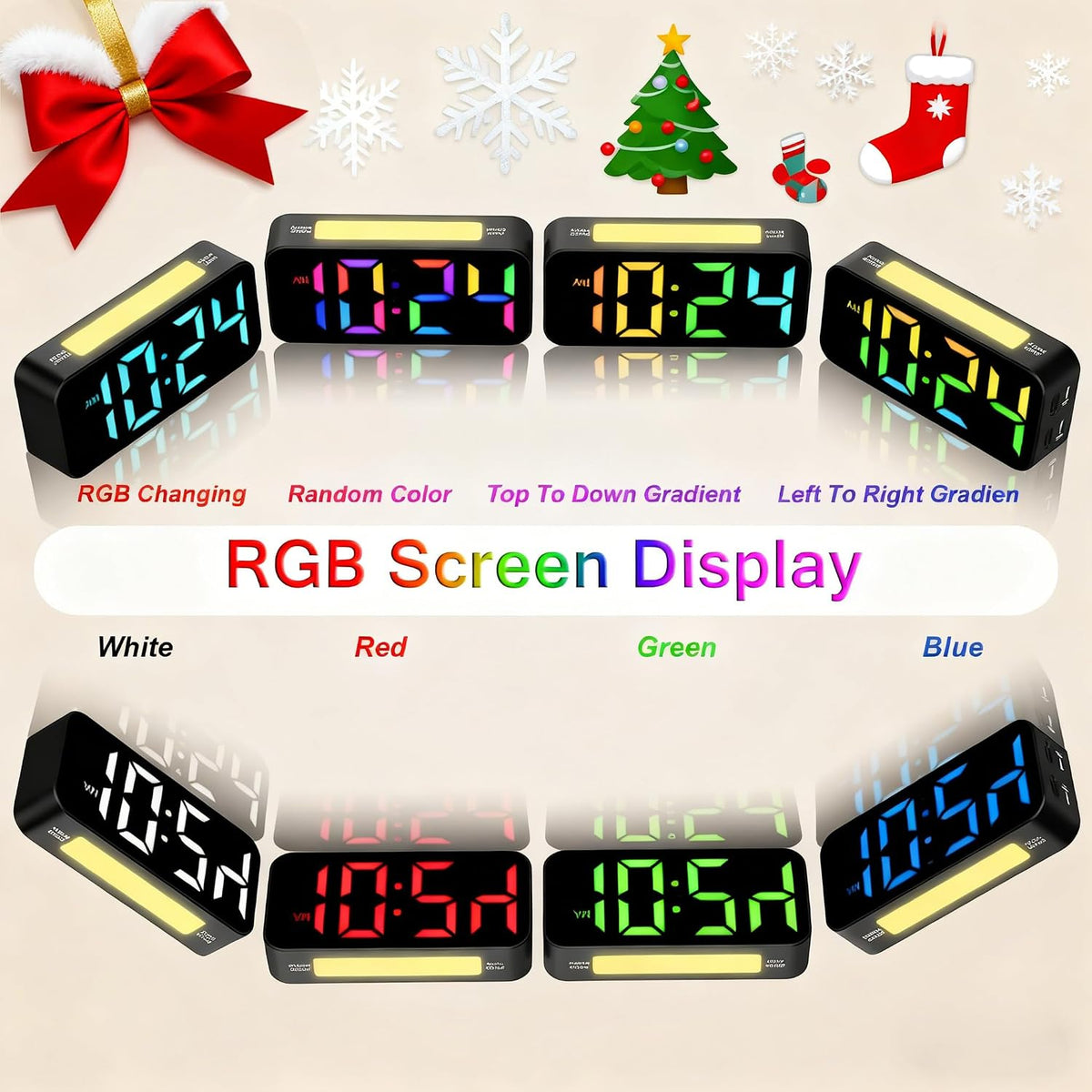 Topski Loud RGB Digital Alarm Clock with Night Light - view 3