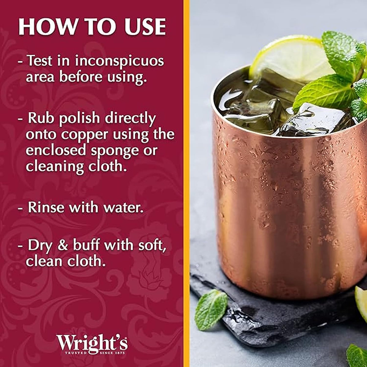 Wright's Copper Cream Cleaner and Polish 8 fl oz - view 4