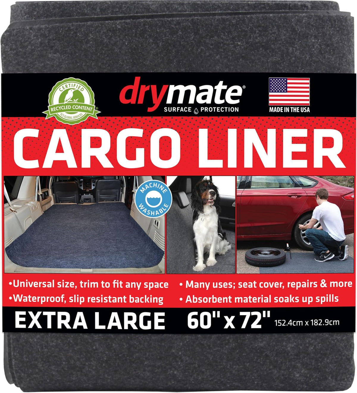 Drymate Cargo Liner Mat 58 x 72 in, Absorbent and Waterproof — product view