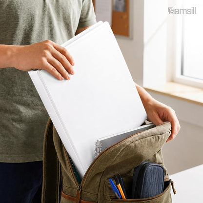 Samsill Durable 1 Inch D Ring Binder, Clear View Cover, White - view 2