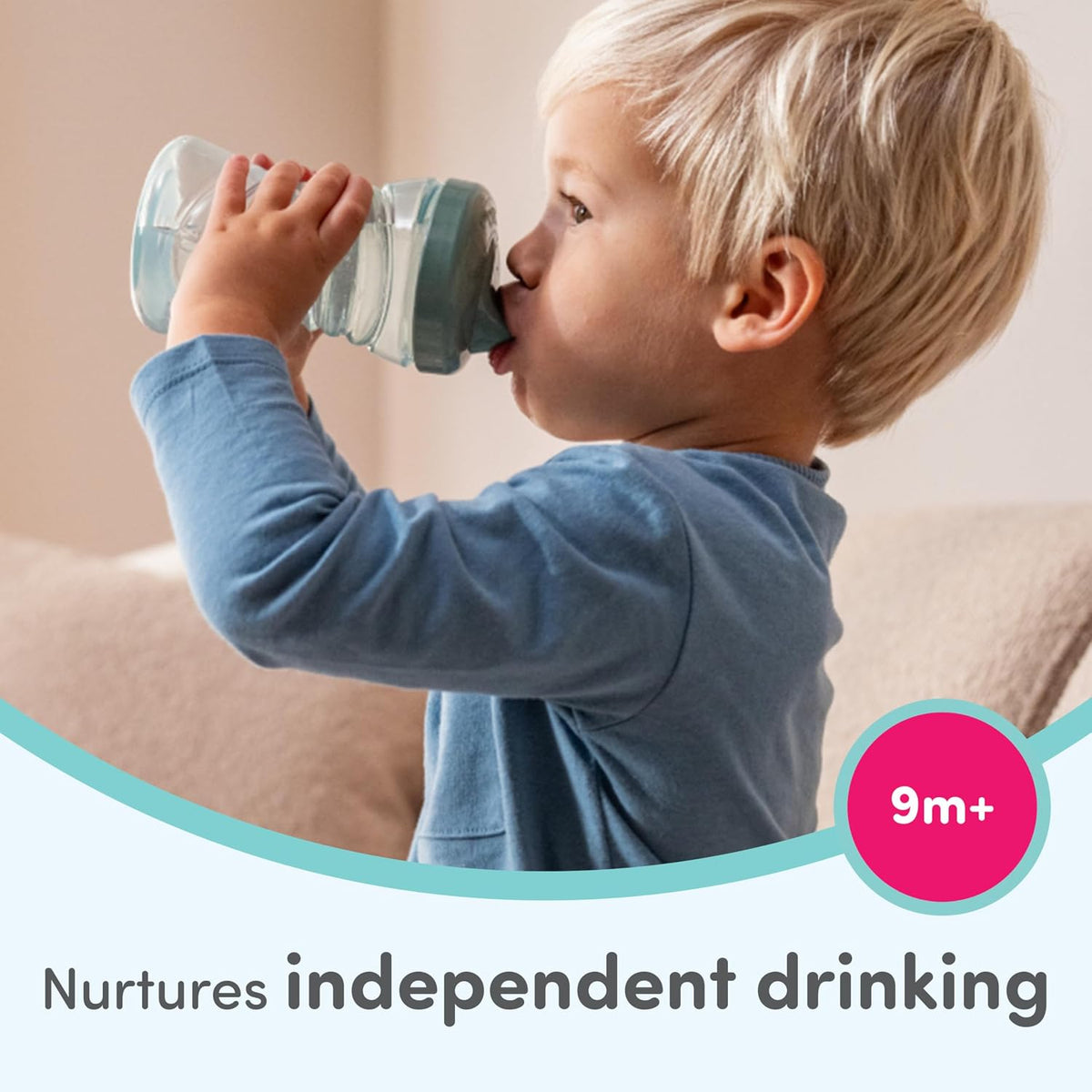 NUK First Choice Fun Grips Hard Spout Straw Cup 2.0, 10 oz, 4-Pack - view 2