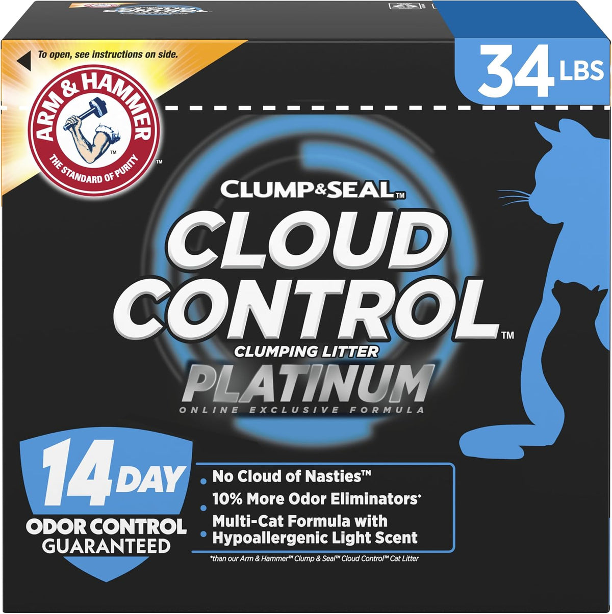 Arm & Hammer Cloud Control Platinum Clumping Cat Litter, 34 lb — product view