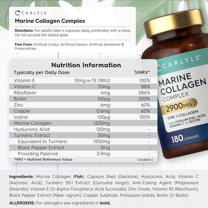 Carlyle Marine Collagen Capsules 2900mg with Hyaluronic Acid - view 3