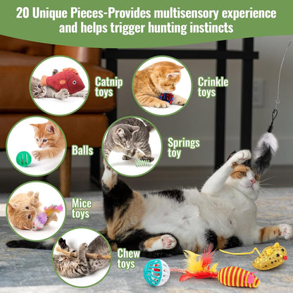 Fashion's Talk Cat Toys Variety Pack, 20 Pieces - view 4