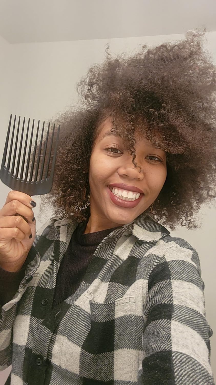 Chicago Comb Model 12 Carbon Fiber XL Wide-Tooth Pick, 19 cm — alternate product view