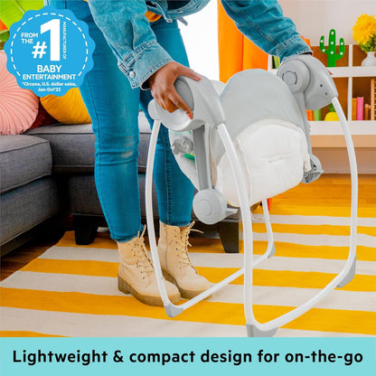 Bright Starts Whimsical Wild Portable Baby Swing, Newborn to 9 Months - view 2