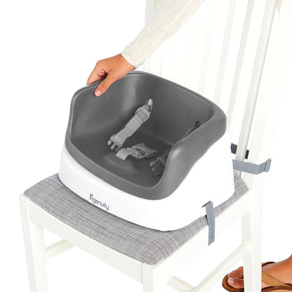 Ingenuity SmartClean Toddler Booster Seat for Chairs, Slate - view 6