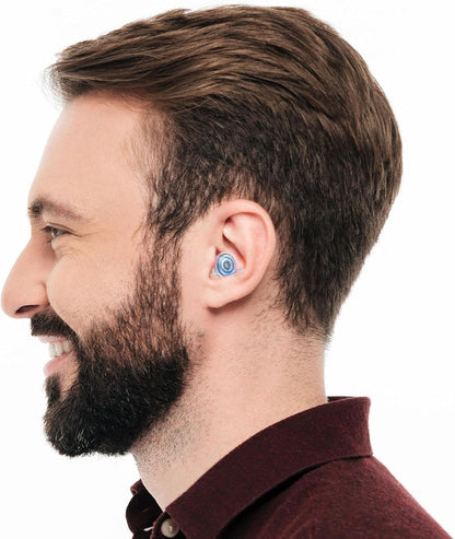 Eargasm High Fidelity Earplugs, Blue, with Keychain Case - view 4