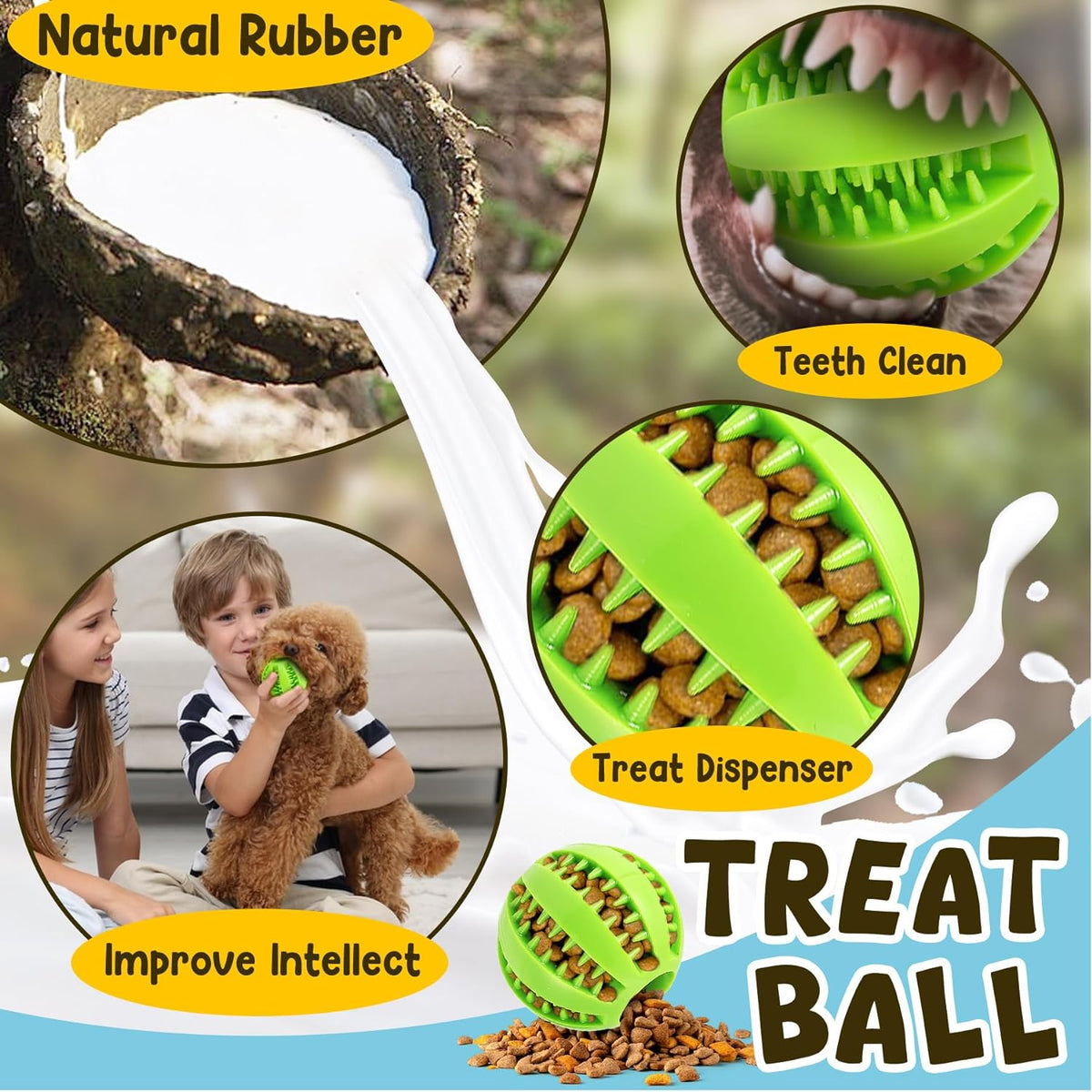 Zeaxuie 9 Pack Puppy Toys for Teething Small Dogs, Squeaky, Rope and Treat Ball - view 4