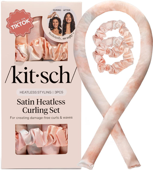 Kitsch Satin Heatless Curler Set - Sunset Tie Dye