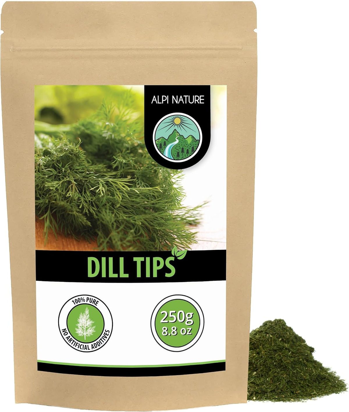 Alpi Nature Dill Tips 250 g Dried Rubbed Dill Weed — product view