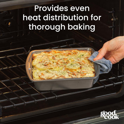 GoodCook Everyday Nonstick Steel Square Pan, 8 Inch, Gray - view 6