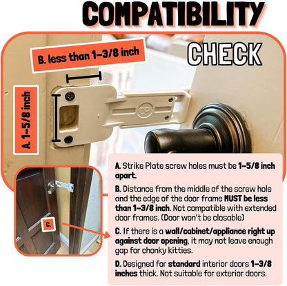 Door Buddy Cat Door Prop and Latch Holder, Adjustable 3-5.5 Inch Opening - view 5