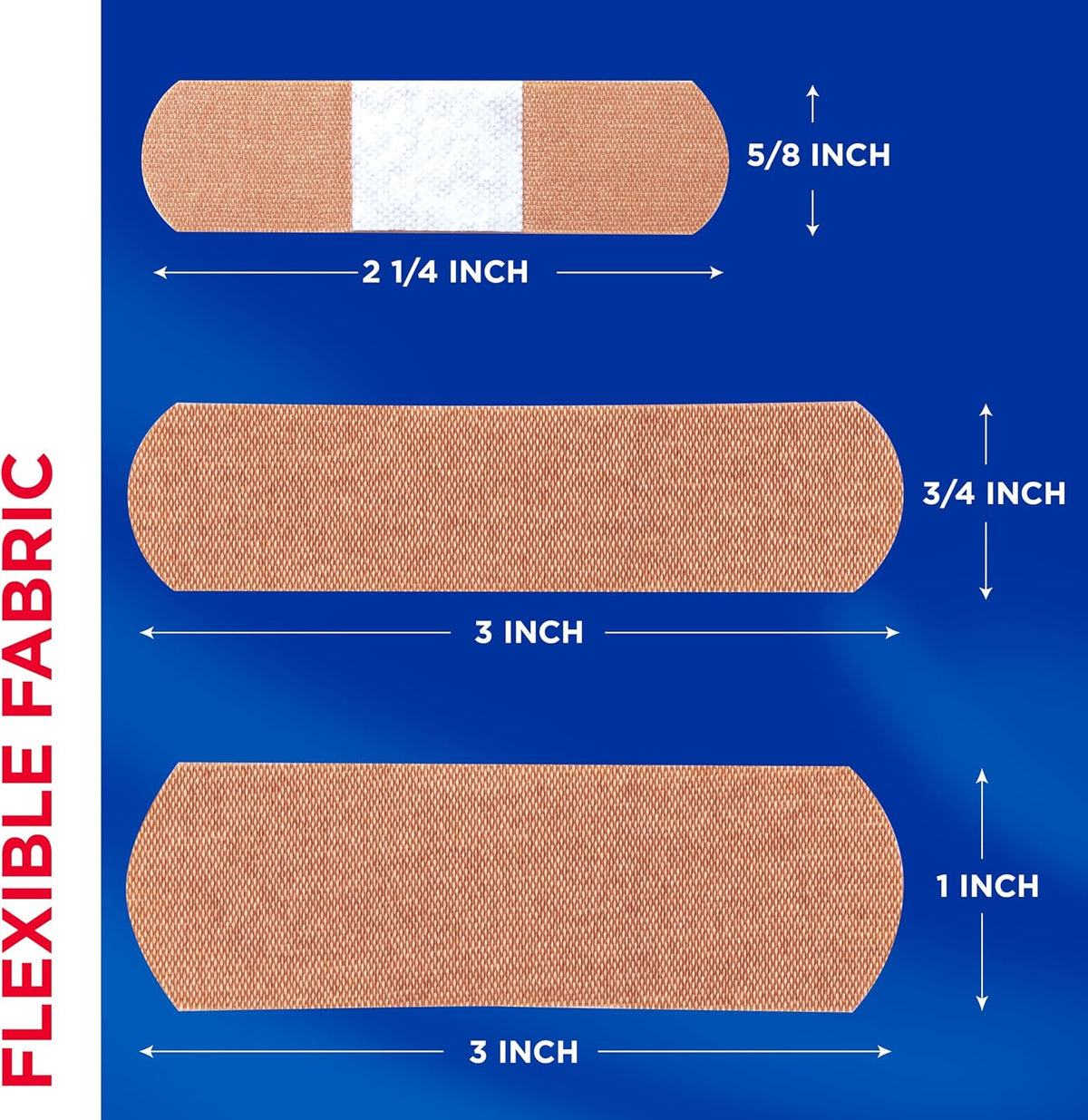 Band-Aid Flexible Fabric Adhesive Bandages, Assorted Sizes, 100 Count - view 5
