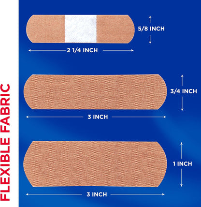 Band-Aid Flexible Fabric Adhesive Bandages, Assorted Sizes, 100 Count - view 5