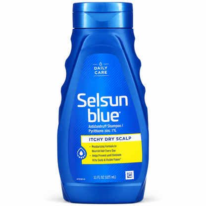 Selsun Blue Itchy Dry Scalp Shampoo 1% Pyrithione Zinc 325 ml