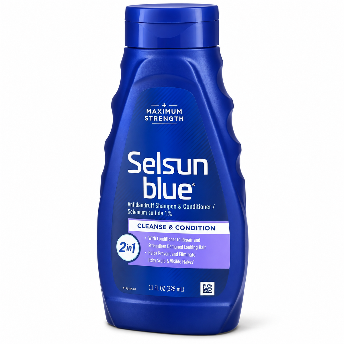 Selsun Blue 2-in-1 Shampoo & Conditioner - Front of bottle packaging