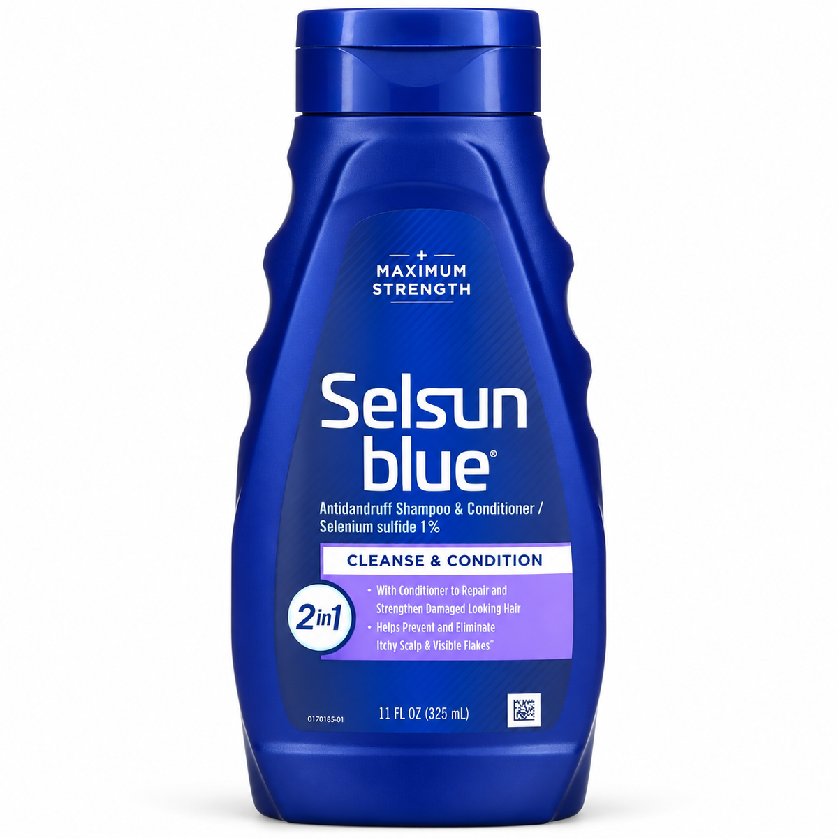 Selsun Blue 2-in-1 Shampoo & Conditioner - Front of bottle showing product label.
