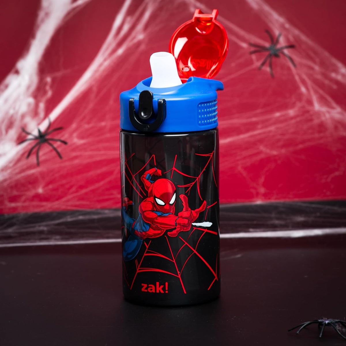 Zak Designs Marvel Spider-Man Sage Kids Water Bottle 16oz with Straw - view 2