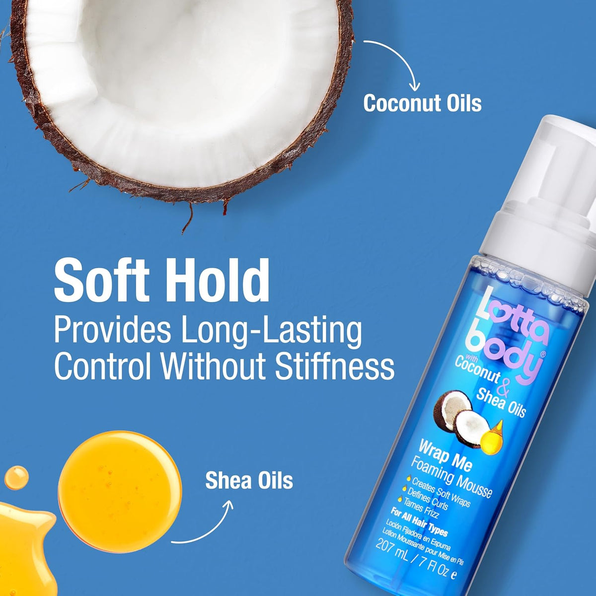 Lottabody Coconut & Shea Wrap Me Foaming Mousse, 7 oz - view 4