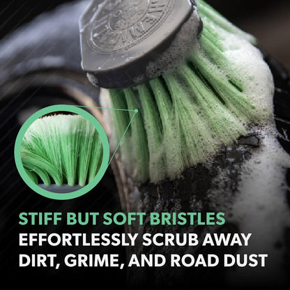 Chemical Guys Wheelie Wheel and Exterior Brush, Soft, Green - view 3