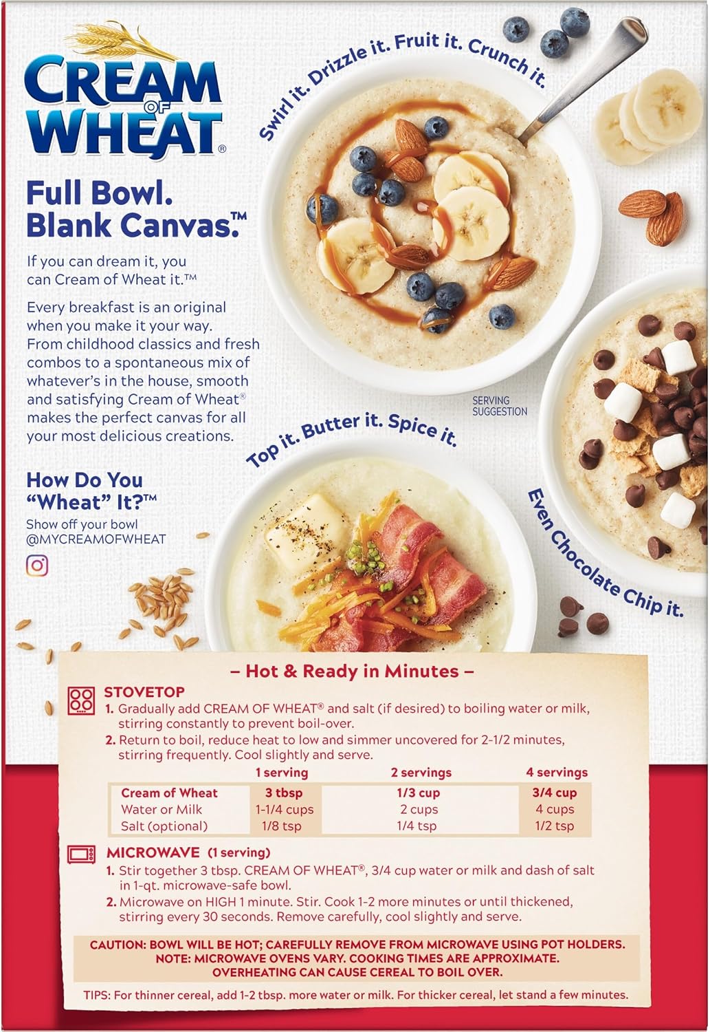 Cream of Wheat Enriched Farina, 2.5 Minute Cooking, 28 oz - view 4