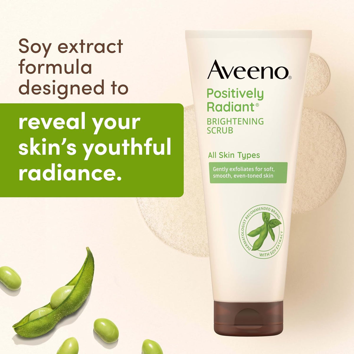 Aveeno Positively Radiant Exfoliating Daily Facial Scrub, 2 oz - view 3