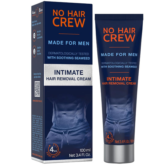 No Hair Crew Intimate Hair Removal Cream for Men, 100 ml