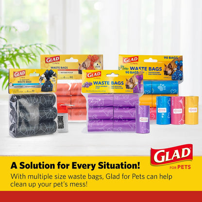 Glad for Pets Extra Large Scented Dog Poop Bags, Fresh Scent, 90 Count - view 6
